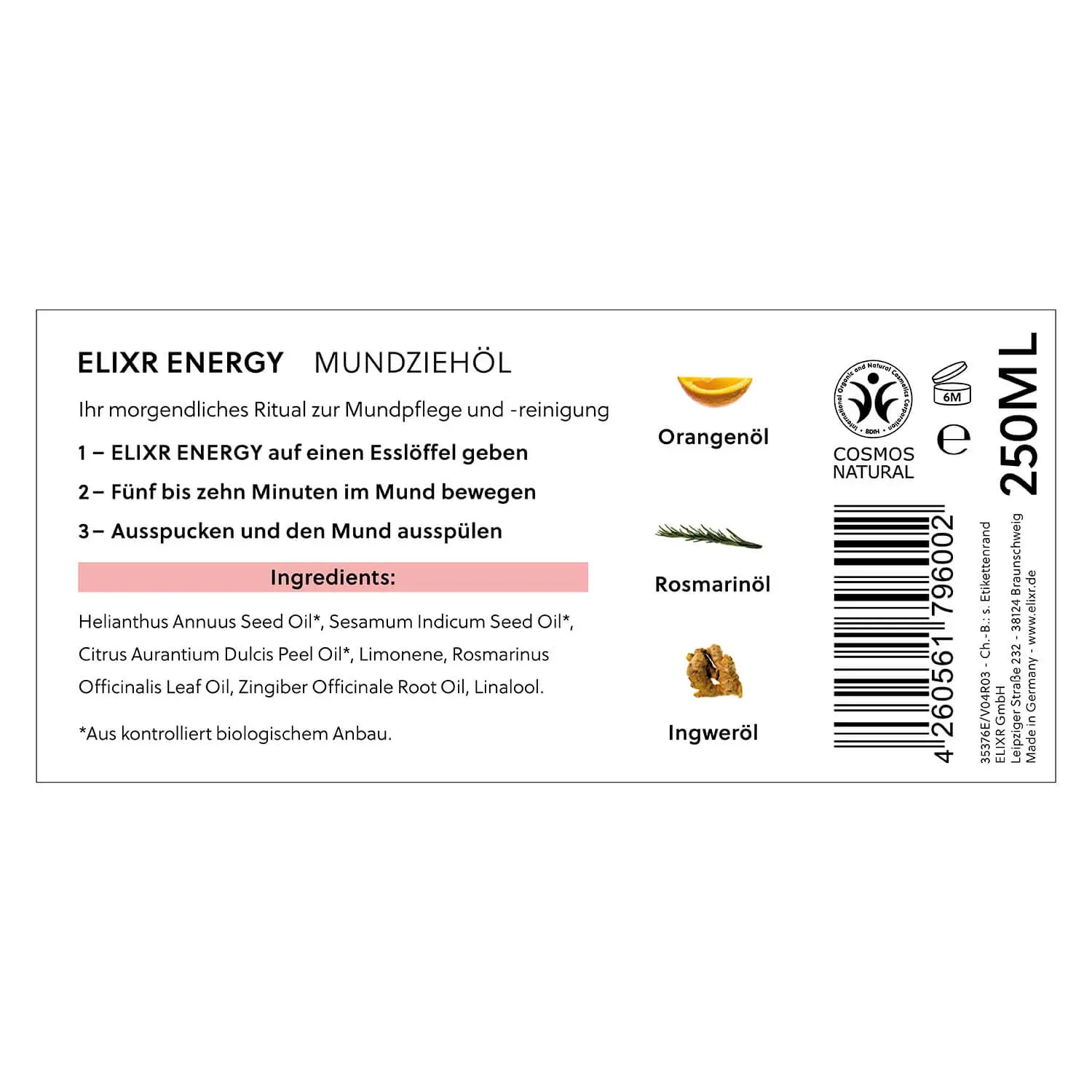 ENERGY Mundziehöl ELIXR - ELIXR
