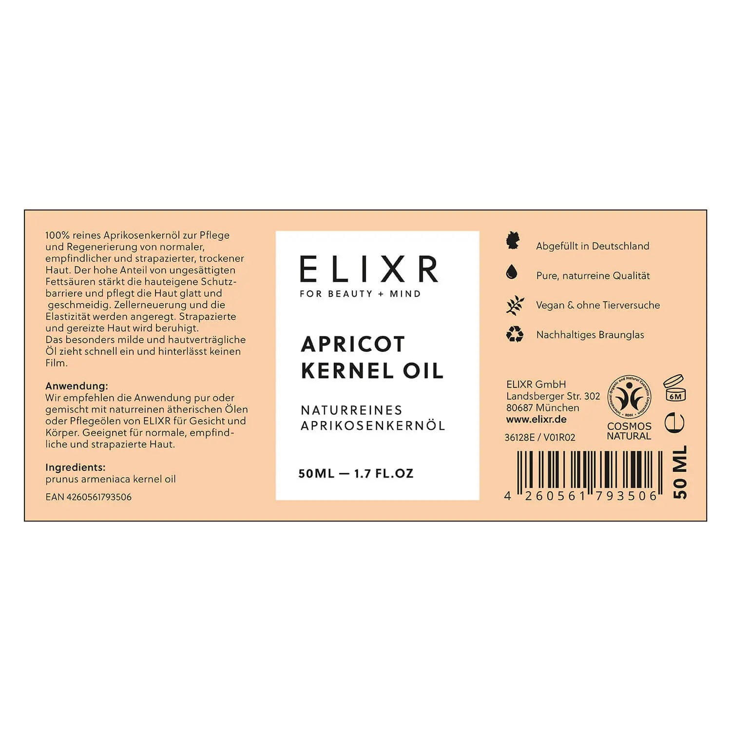NATURREINES APRIKOSENKERNÖL ELIXR - ELIXR