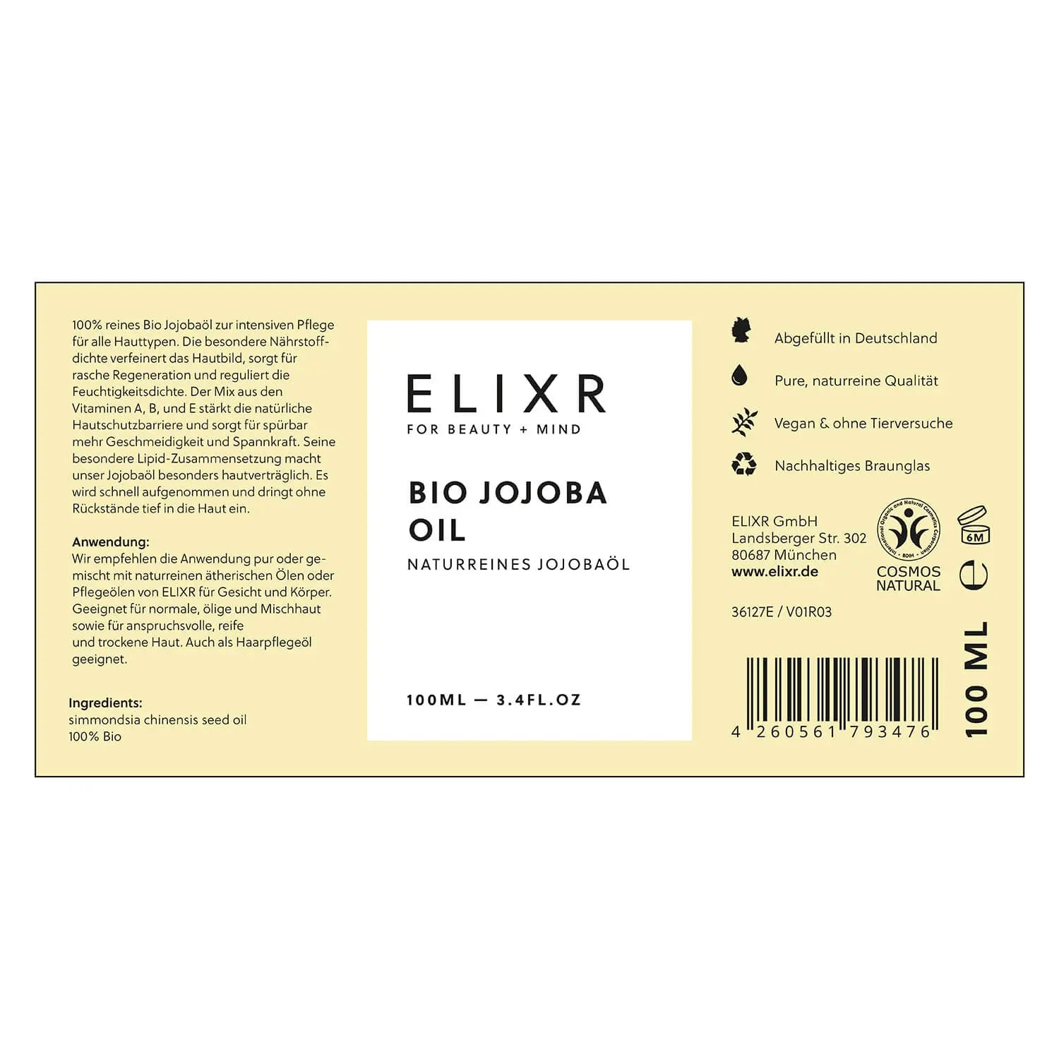 NATURREINES JOJOBAÖL ELIXR - ELIXR