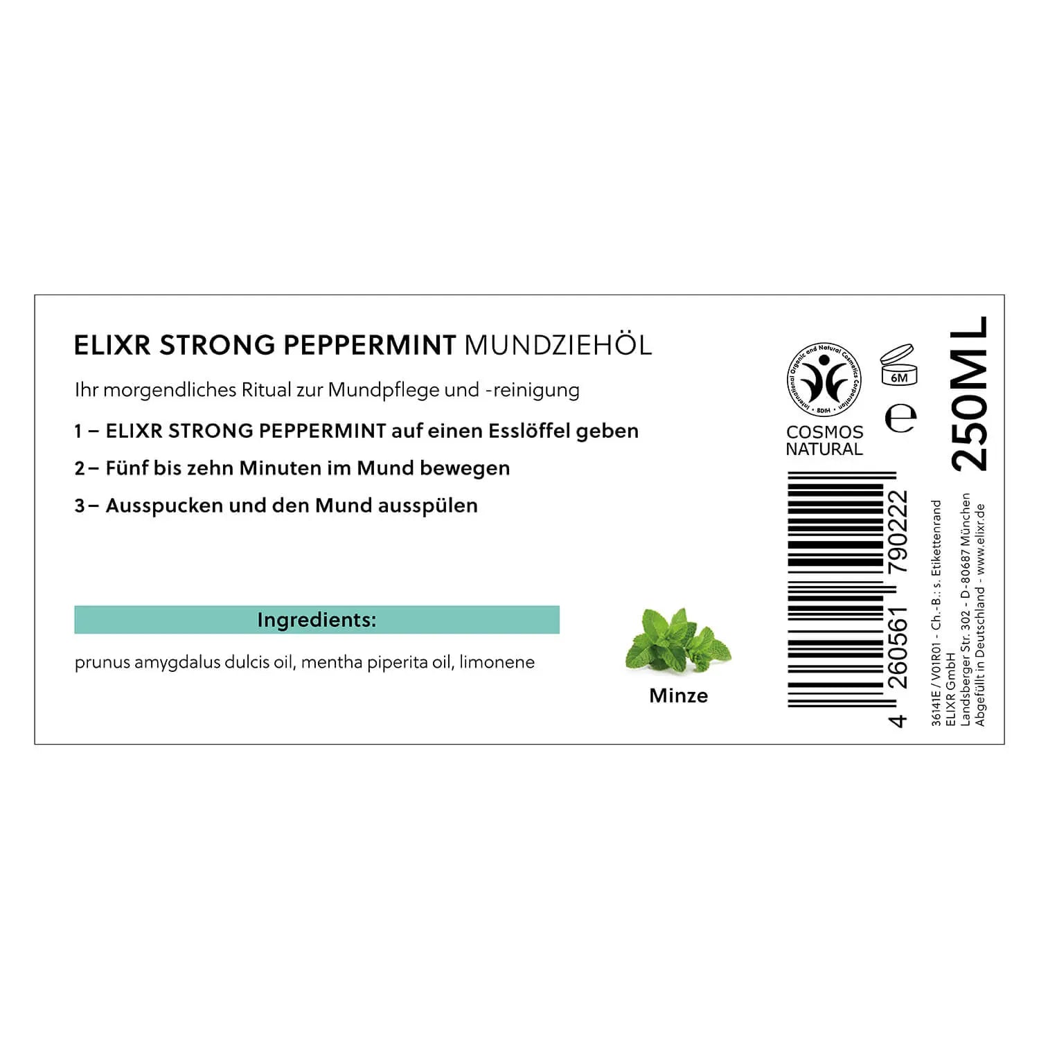 STRONG PEPPERMINT Mundziehöl ELIXR - ELIXR