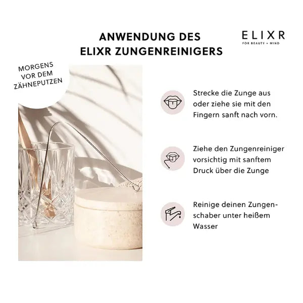 Ayurvedischer Zungenreiniger aus Edelstahl - ELIXR 3