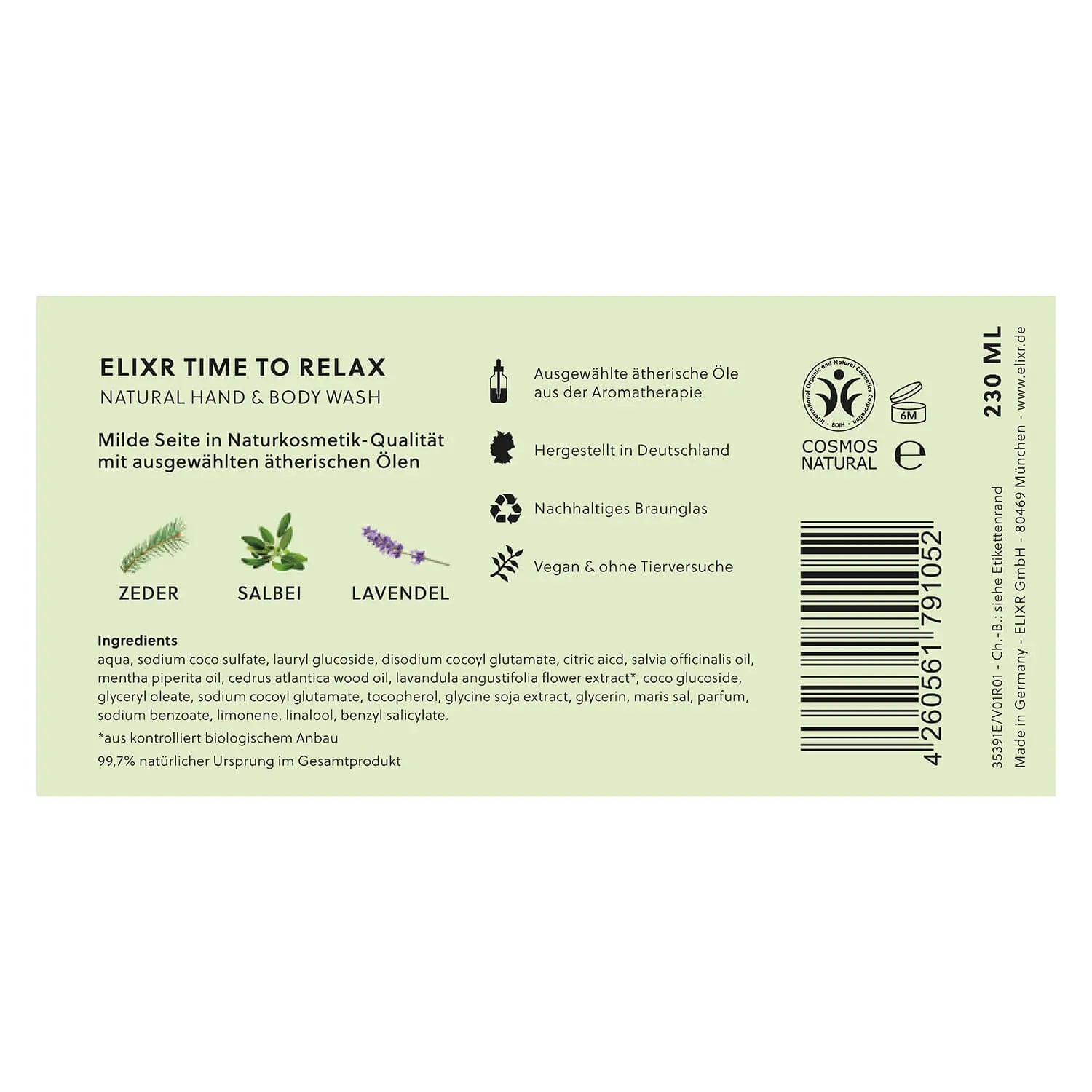 TIME TO RELAX Natural Hand & Body Wash 2+1 Angebot ELIXR - ELIXR